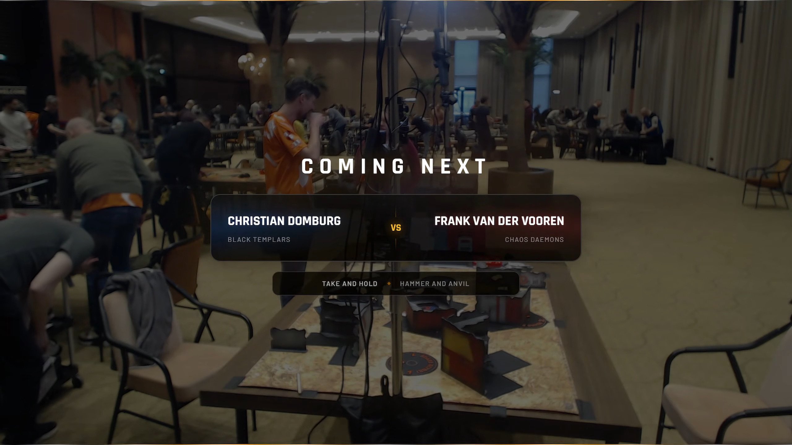 Coming Next scene showing the upcoming matchup