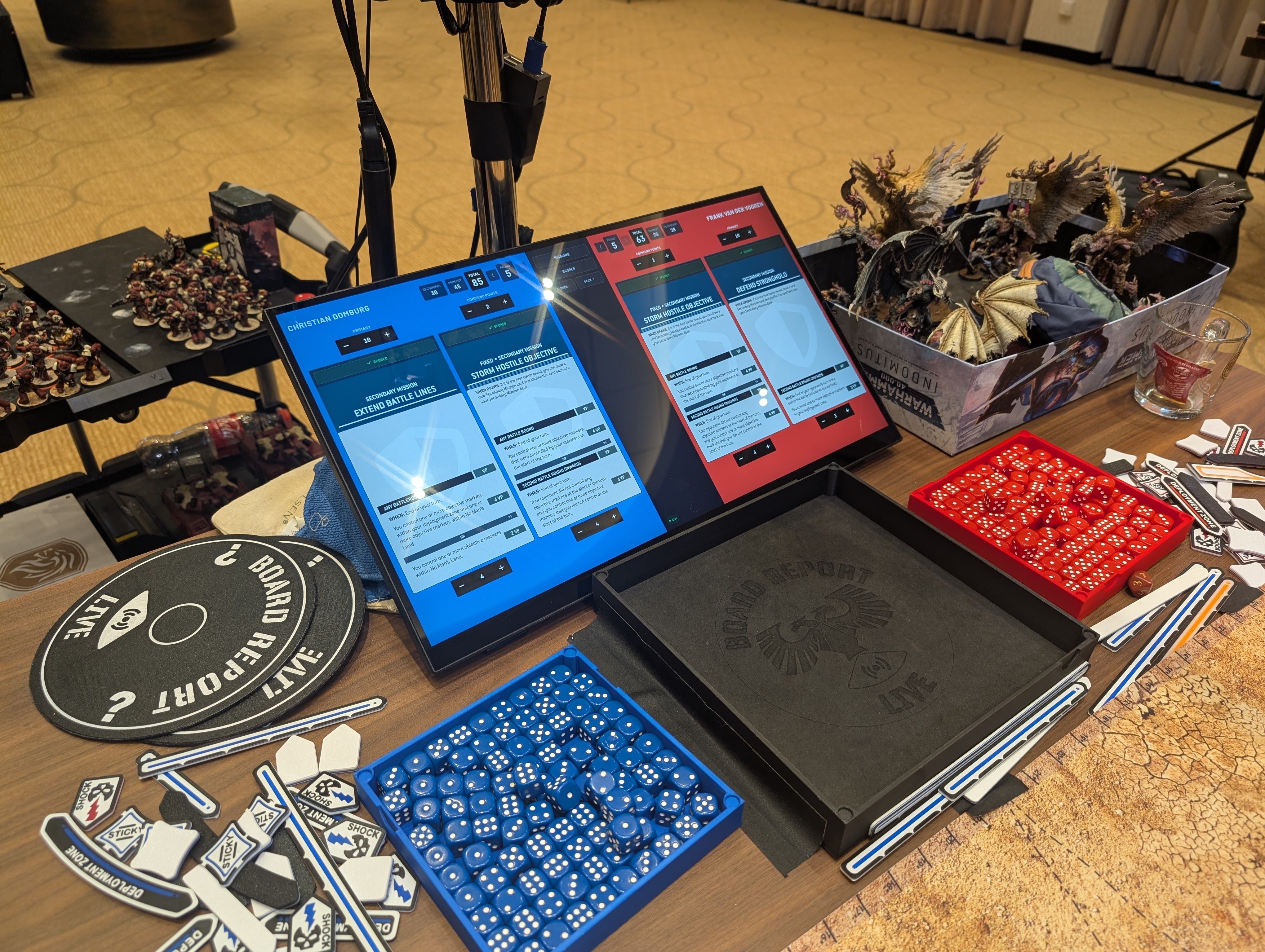 Touch screen input station at the Phoenix GT table